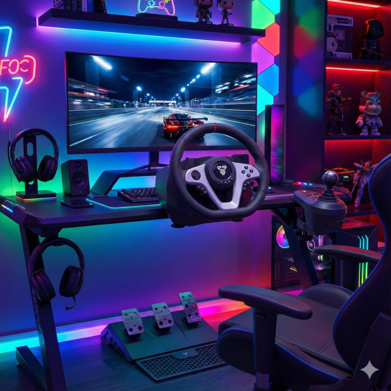 volante para carreras fantech r1v2 kit completo manubrio, pedalera y shifter para cerreras